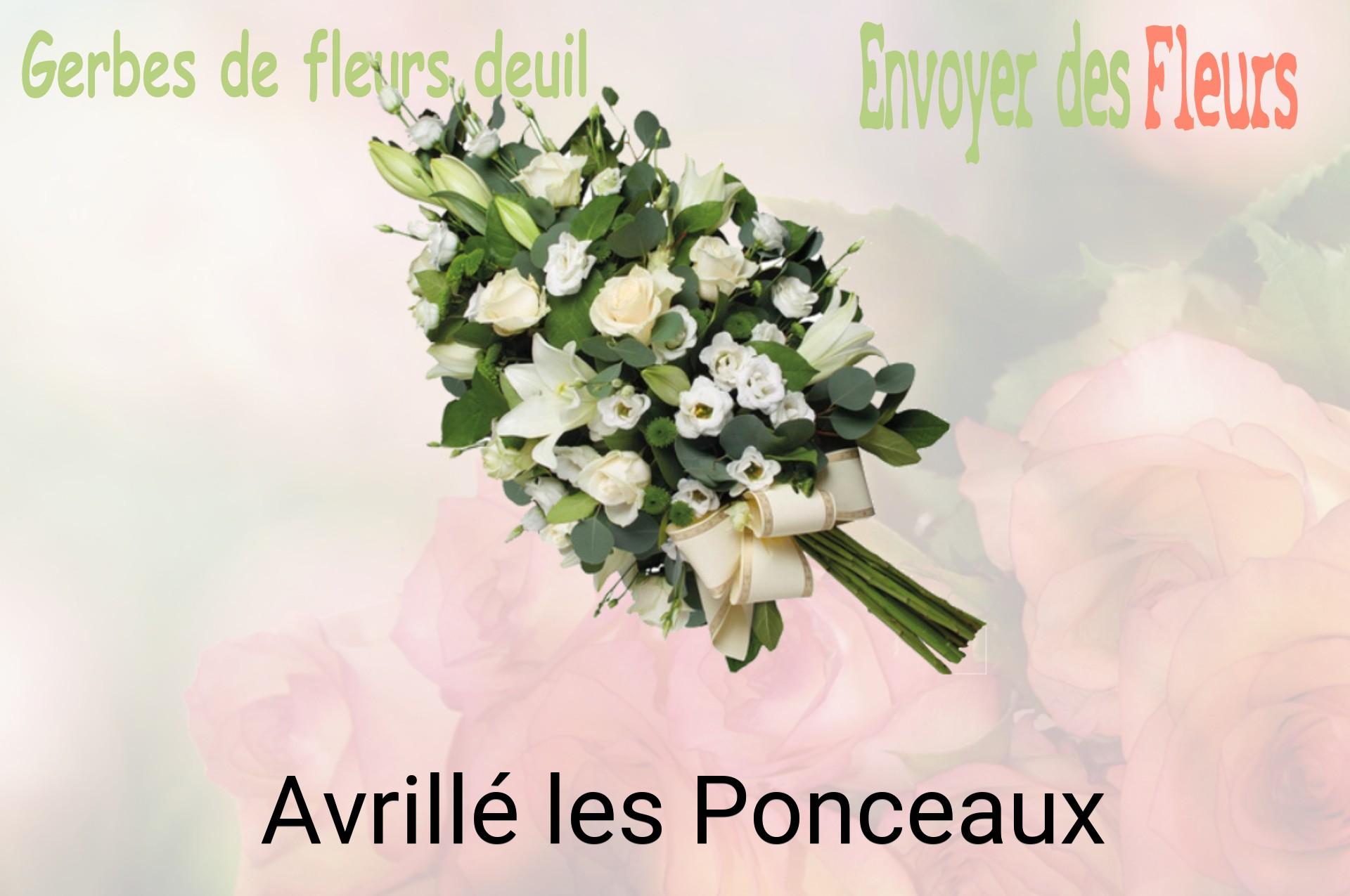 Gerbe de fleurs de deuil livrée à Avrillé-les-Ponceaux